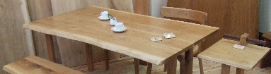 天然木クルミ材テーブル1388.JPG